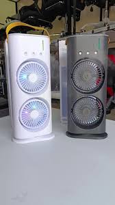 ventilador portatil doble helice multifuncion